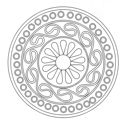 Celtic Ornament Coloring Page